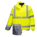 parka haute visibilite 5 en 1 oxford imper/respirant froid negatif. en iso 13688, en 13758-2, en iso 20471 cl 3, en 343 cl 3.1, en 342. ts À 3xl - jaune/gris