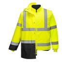 parka haute visibilite 5 en 1 oxford imper/respirant froid negatif. en iso 13688, en 13758-2, en iso 20471 cl 3, en 343 cl 3.1, en 342. ts À 4xl - jaune/noir