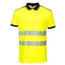 polo haute visibilite flexivision coton confort bicolore manches courtes. coton / polyester, 175 g/m². en iso 20471 cl2. txs À 4xl - jaune/noir