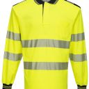 polo haute visibilite flexivision coton confort bicolore manches longues. coton / polyester, 175 g/m². en iso 20471 cl3. ts À 5xl - jaune/noir