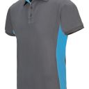 polo unisexe combi-duo manches courtes. 60% coton / 40% polyester, 180 g/m². txs a 3xl - gris/bleu ciel