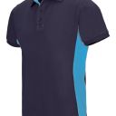 polo unisexe combi-duo manches courtes. 60% coton / 40% polyester, 180 g/m². txs a 3xl - marine/bleu ciel