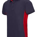 polo unisexe combi-duo manches courtes. 60% coton / 40% polyester, 180 g/m². txs a 3xl - marine/rouge