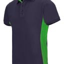 polo unisexe combi-duo manches courtes. 60% coton / 40% polyester, 180 g/m². txs a 3xl - marine/vert