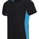 polo unisexe combi-duo manches courtes. 60% coton / 40% polyester, 180 g/m². txs a 3xl - noir/bleu ciel