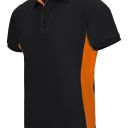 polo unisexe combi-duo manches courtes. 60% coton / 40% polyester, 180 g/m². txs a 3xl - noir/orange