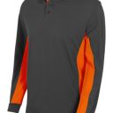 polo unisexe combi-duo manches longues. 60% coton / 40% polyester, 180 g/m². txs a 3xl - gris/orange