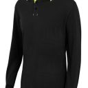 polo unisexe combi-fluo manches longues. 40% polyester / 60% coton, 180 g/m². txs a 3xl - noir/jaune fluo