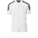 polo tech-line unisexe bicolore 210 manches courtes. coton / polyester, 210 g/m². txs a 5xl - blanc/gris fonce