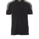 polo tech-line unisexe bicolore 210 manches courtes. coton / polyester, 210 g/m². txs a 5xl - noir/gris fonce