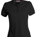 polo femme 200 manches courtes. 100% coton, 200 g/m². txs À xl - noir