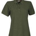 polo femme 200 manches courtes. 100% coton, 200 g/m². txs À xl - vert militaire