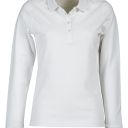 polo femme 210 manches longues. 100% coton, 210 g/m². ts À xl - blanc