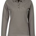 polo femme 210 manches longues. 100% coton, 210 g/m². ts À xl - gris fonce