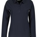 polo femme 210 manches longues. 100% coton, 210 g/m². ts À xl - marine