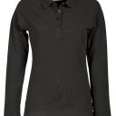 polo femme 210 manches longues. 100% coton, 210 g/m². ts À xl - noir