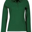 polo femme 210 manches longues. 100% coton, 210 g/m². ts À xl - vert