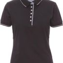 polo femme 175 chic manches courtes. 100% coton, 175 g/m². ts À xl - marine/blanc