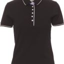 polo femme 175 chic manches courtes. 100% coton, 175 g/m². ts À xl - noir/blanc
