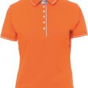 polo femme 175 chic manches courtes. 100% coton, 175 g/m². ts À xl - orange/blanc