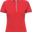 polo femme 175 chic manches courtes. 100% coton, 175 g/m². ts À xl - rouge/blanc