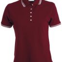 polo femme 210 contraste manches courtes. 100% coton, 210 g/m². txs À xl - bordeaux/blanc