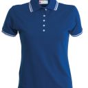 polo femme 210 contraste manches courtes. 100% coton, 210 g/m². txs À xxl - bleu royal/blanc