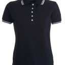 polo femme 210 contraste manches courtes. 100% coton, 210 g/m². txs À xxl - marine/blanc