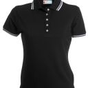 polo femme 210 contraste manches courtes. 100% coton, 210 g/m². txs À xxl - noir/blanc