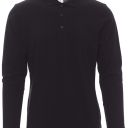 polo homme 180 manches longues. 100% coton, 180 g/m². txs À 3xl - noir