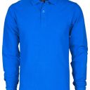 polo homme 210 manches longues. 100% coton, 210 g/m². ts À 5xl - bleu royal