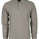 polo homme 210 manches longues. 100% coton, 210 g/m². ts À 5xl - gris fonce