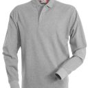 polo homme 210 manches longues. 100% coton, 210 g/m². ts À 5xl - heather grey