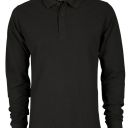 polo homme 210 manches longues. 100% coton, 210 g/m². ts À 5xl - noir