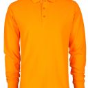 polo homme 210 manches longues. 100% coton, 210 g/m². ts À 5xl - orange