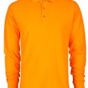 polo homme 210 manches longues. 100% coton, 210 g/m². ts À 5xl - orange