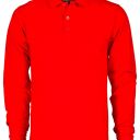 polo homme 210 manches longues. 100% coton, 210 g/m². ts À 5xl - rouge