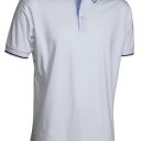 polo homme 175 chic manches courtes. 100% coton, 175 g/m². ts À 5xl - blanc/marine