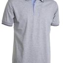 polo homme 175 chic manches courtes. 100% coton, 175 g/m². ts À 3xl - heather grey/marine