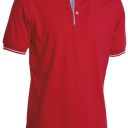 polo homme 175 chic manches courtes. 100% coton, 175 g/m². ts À 3xl - rouge/blanc