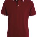 polo homme 210 contraste manches courtes. 100% coton, 210 g/m². ts À 3xl - bordeaux/blanc