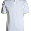 polo homme 210 contraste manches courtes. 100% coton, 210 g/m². ts À 3xl - blanc/jaune fluo