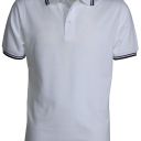 polo homme 210 contraste manches courtes. 100% coton, 210 g/m². ts À 5xl - blanc/marine