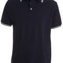 polo homme 210 contraste manches courtes. 100% coton, 210 g/m². ts À 5xl - marine/blanc