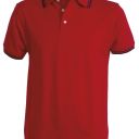 polo homme 210 contraste manches courtes. 100% coton, 210 g/m². ts À 3xl - rouge/marine