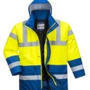 parka haute visibilite oxford imper/respirant froid negatif. en iso 13688, en 13758-2, en iso 20471 cl 3, en 343 cl 3.1, en 342. txs À 4xl - jaune/bleu royal