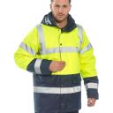 parka haute visibilite oxford imper/respirant froid negatif. en iso 13688, en 13758-2, en iso 20471 cl 3, en 343 cl 3.1, en 342. ts À 3xl - jaune/gris