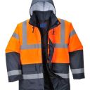 parka haute visibilite oxford imper/respirant froid negatif. en iso 13688, en 13758-2, en iso 20471 cl 3, en 343 cl 3.1, en 342. txs À 5xl - orange/marine