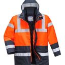 parka haute visibilite oxford imper/respirant froid negatif. en iso 13688, en 13758-2, en iso 20471 cl 3, en 343 cl 3.1, en 342. ts À 3xl - rouge/marine