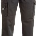 pantalon unisexe badge system bicolore. 100% coton twill 250 g/m². en iso 13688. txs à 3xl - gris fonce/noir